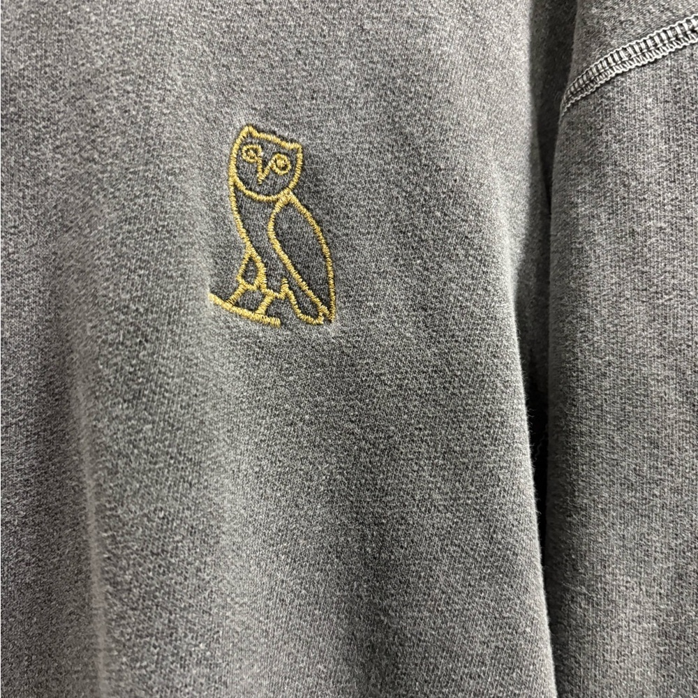 drew house Gray Sweater with Gold Logo
